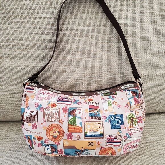 LeSportSac Hawaiian Stamps Design Hand Bag - Picture 3 of 9